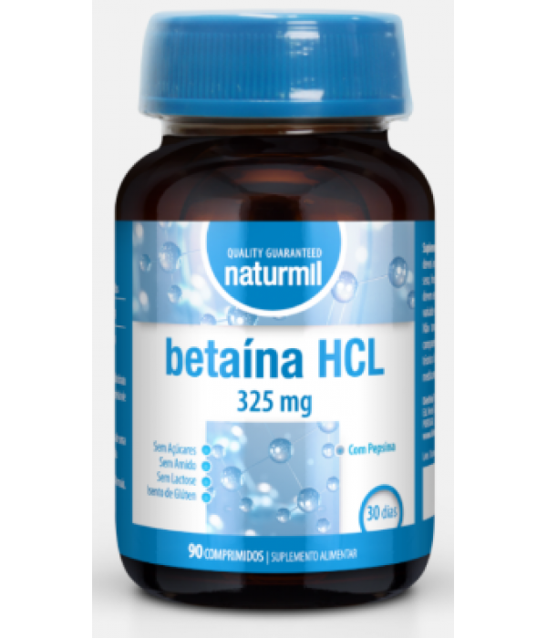 Betaina HCL 325 mg - 90 Comprimidos - Naturmil